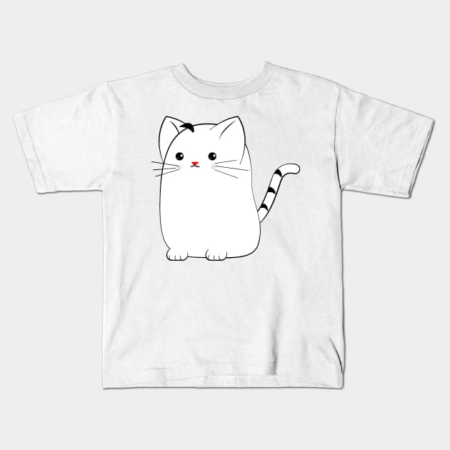 Cute cat with red nose Kids T-Shirt by YaiVargas